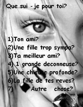 une question pour vous?????
